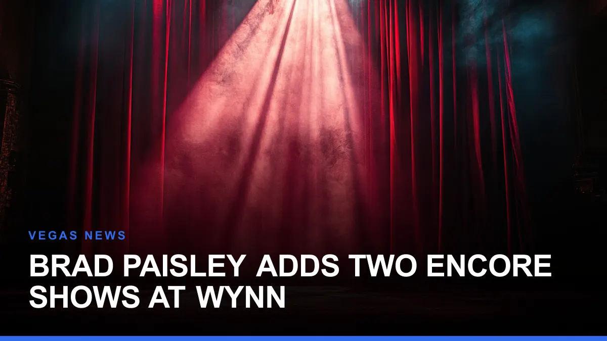 Brad Paisley Adds Two Encore Shows at Wynn