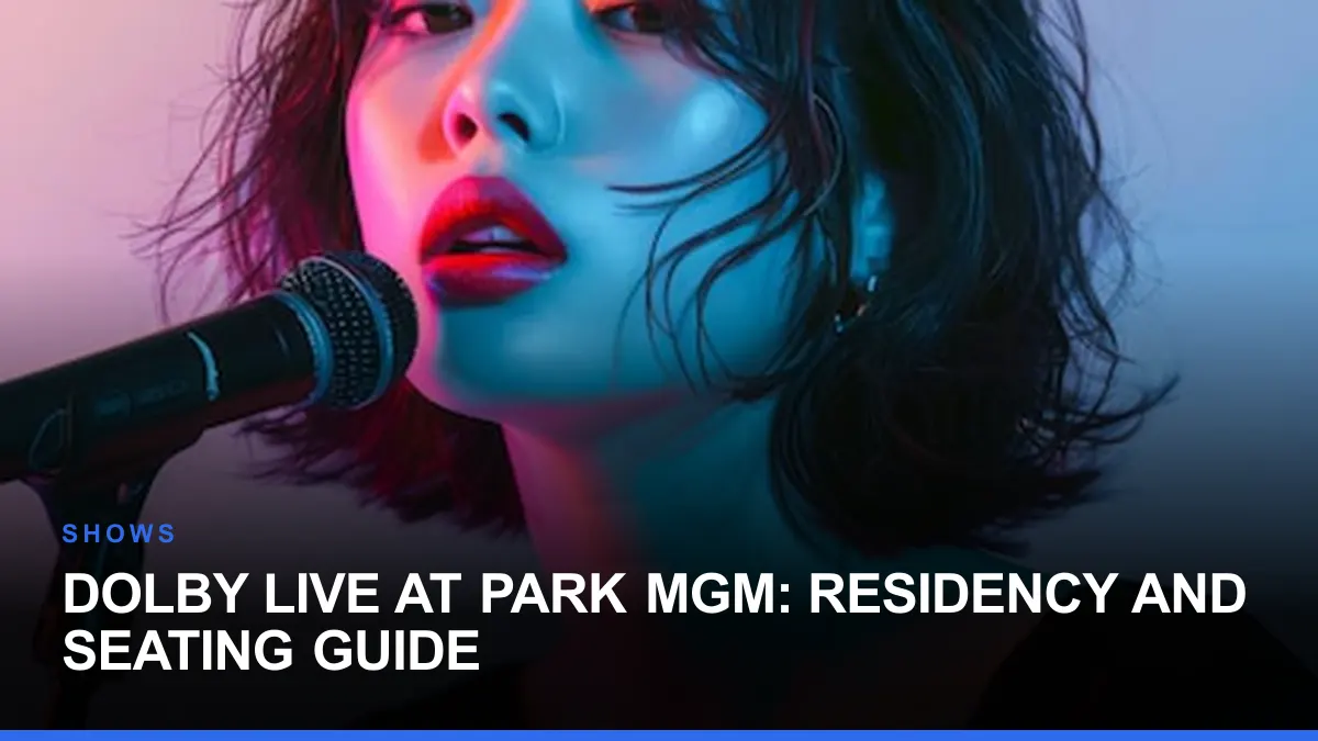 Dolby Live at Park MGM: Residency and Seating Guide