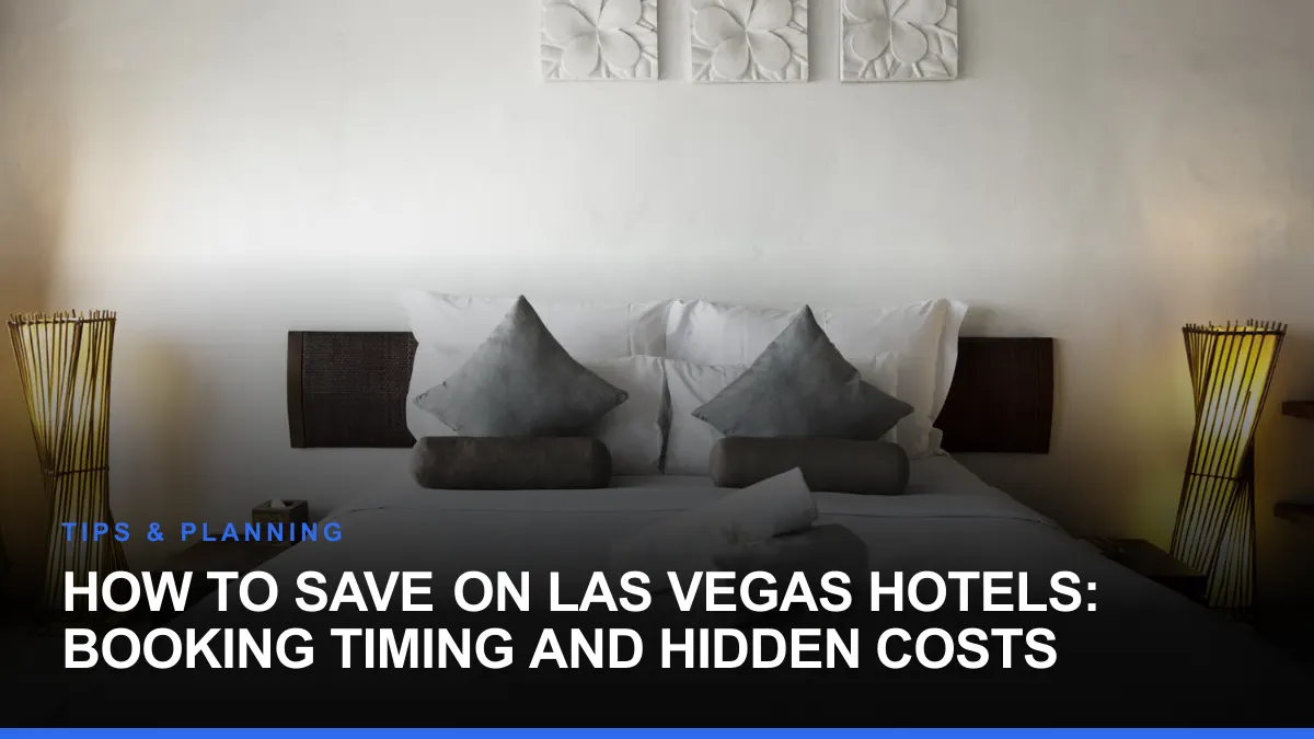 How to Save on Las Vegas Hotels: Booking Timing and Hidden Costs